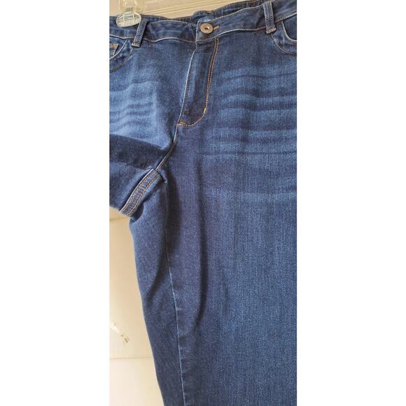 J. Jill Denim High Rise Boot Cut Jeans Blue Size 18 P Short Cotton Stretch - Picture 7 of 9
